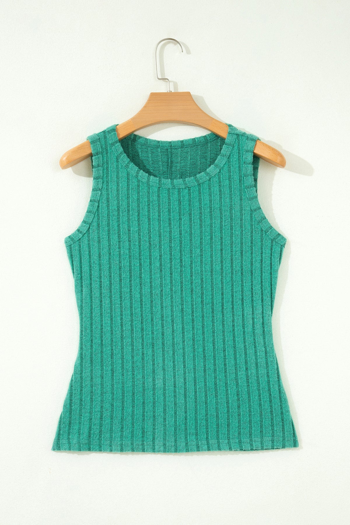 Camel Slim Ribbed Mineral Wash Tank Top