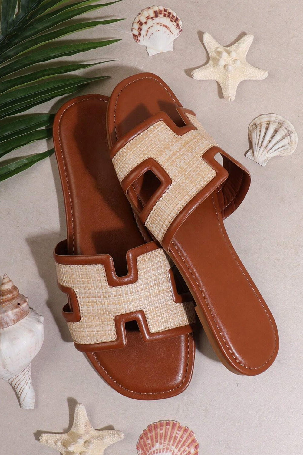 White Hollow Out Open Toe Slippers