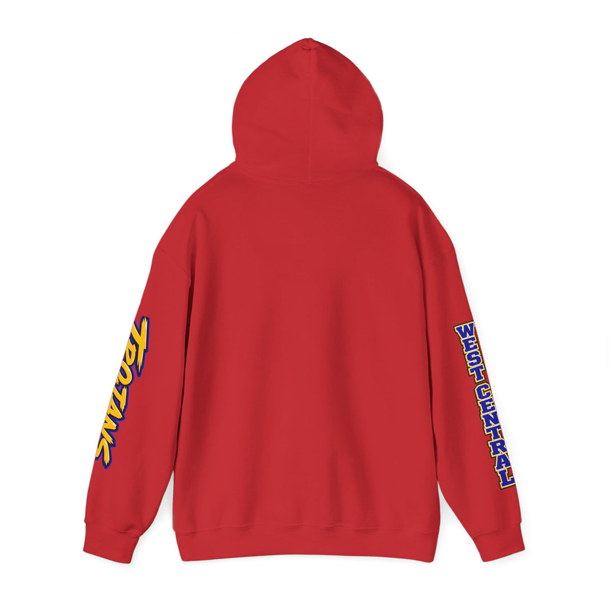 Football Mom Hoodie — Trojans West Central Sleeve Design