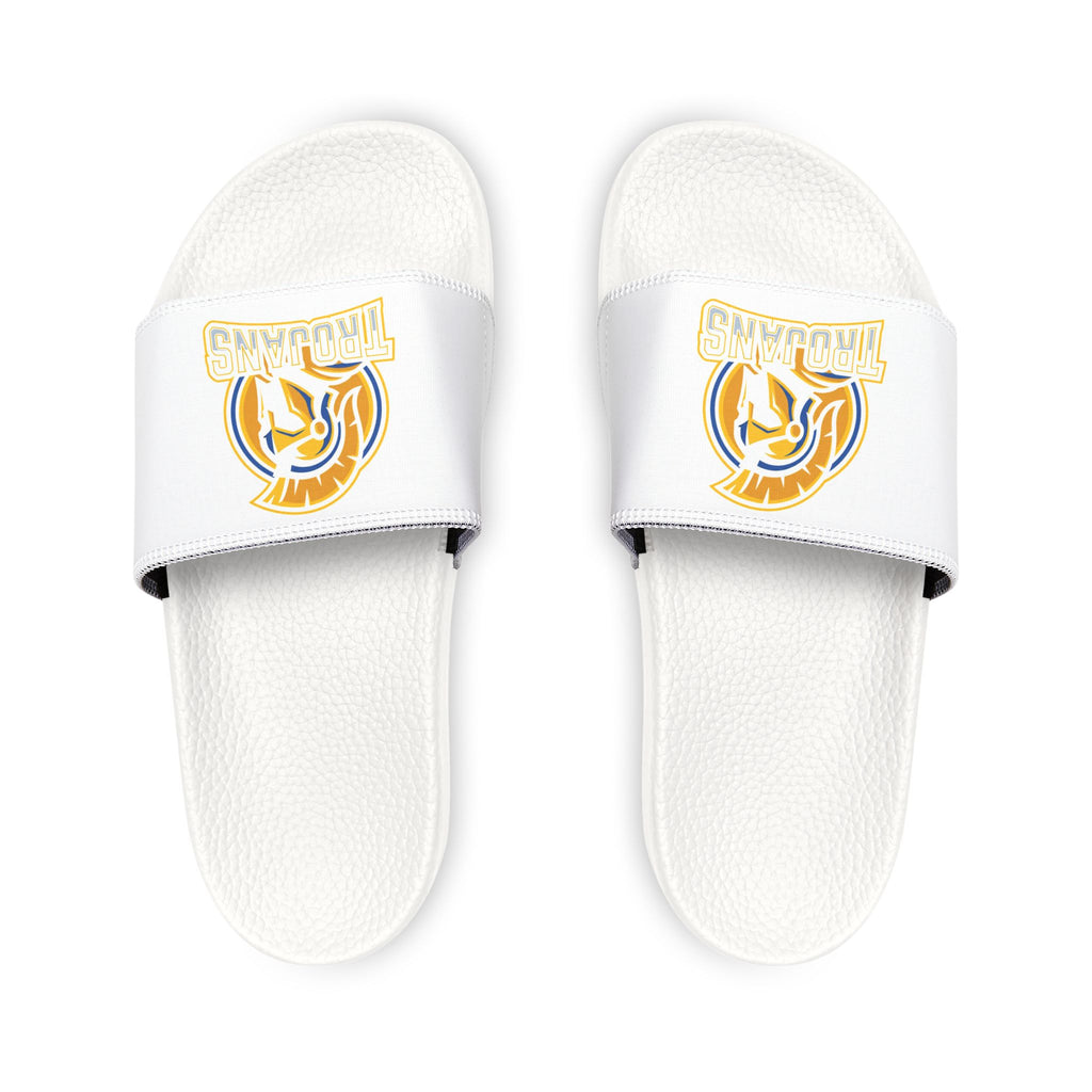 Youth Slide Sandals with Removable Strap — Retro Sports Logo