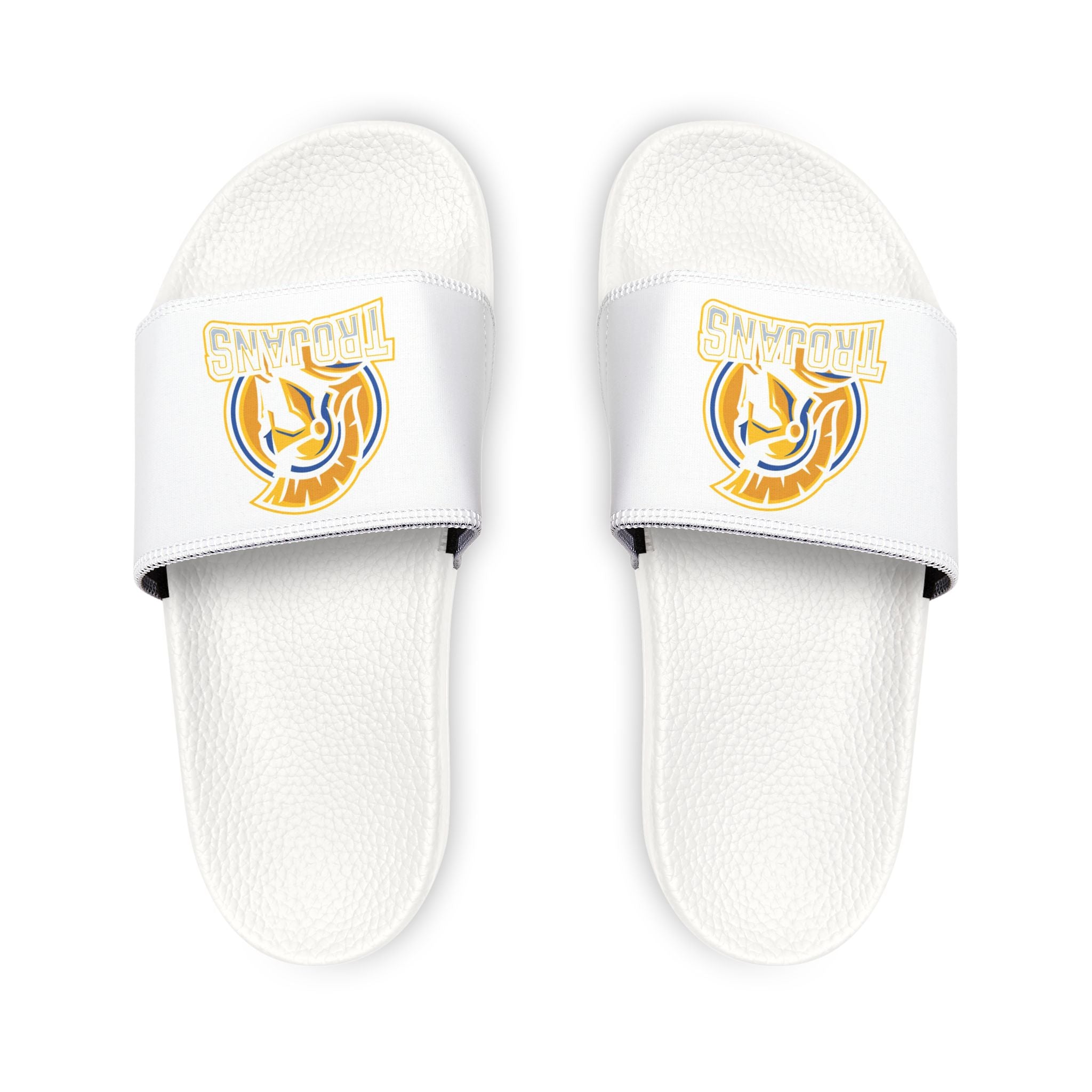 Youth Slide Sandals with Removable Strap — Retro Sports Logo