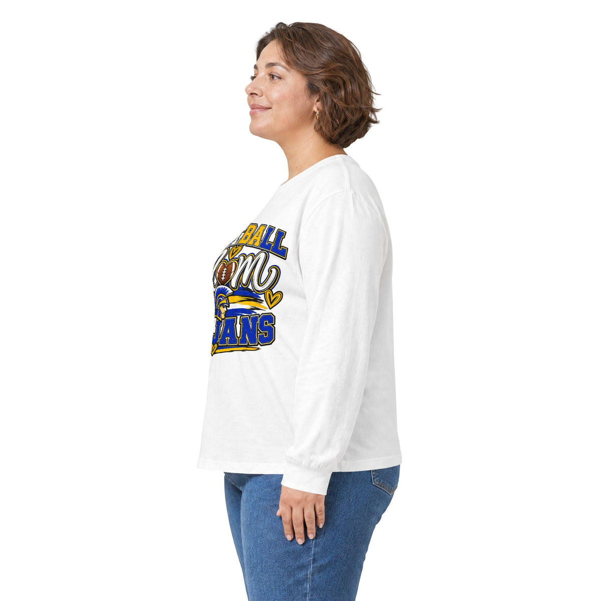 Football Mom Trojans Long Sleeve Tee