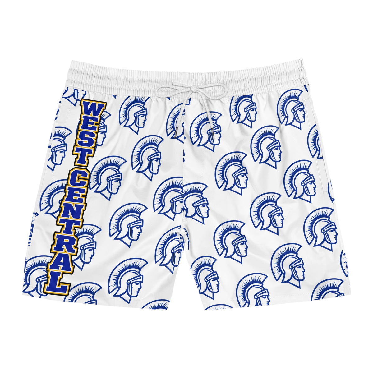 Trojan Swim Shorts — West Central All-Over Print Men’s Swim Trunks