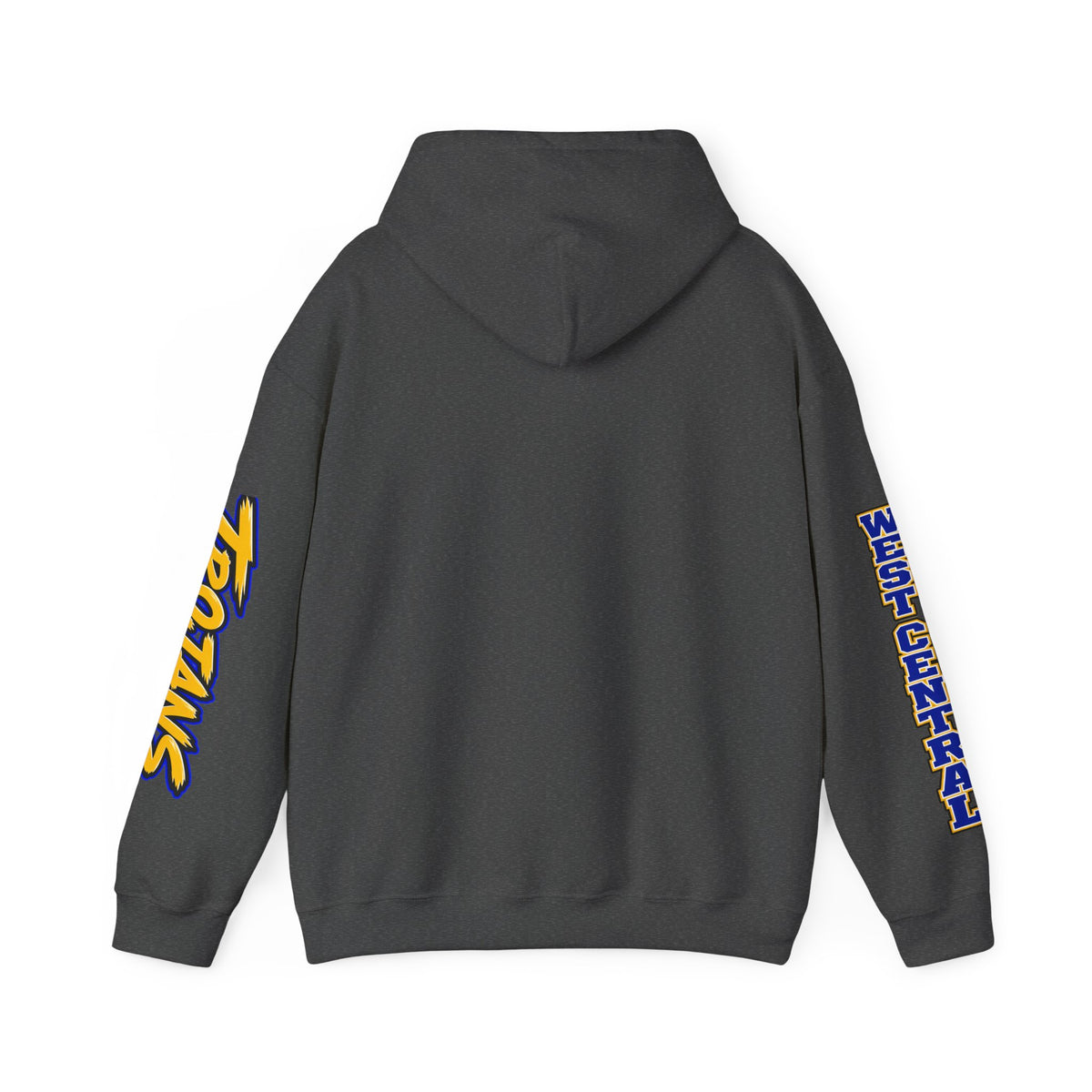 Football Mom Hoodie — Trojans West Central Sleeve Design