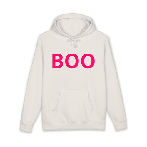 BOO Hoodie — Cute Pink Halloween Graphic Hooded Sweatshirt