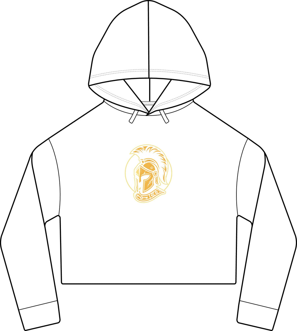 Cropped Women's Laguna Hoodie — Sueded Raw Edge Cozy Sweatshirt