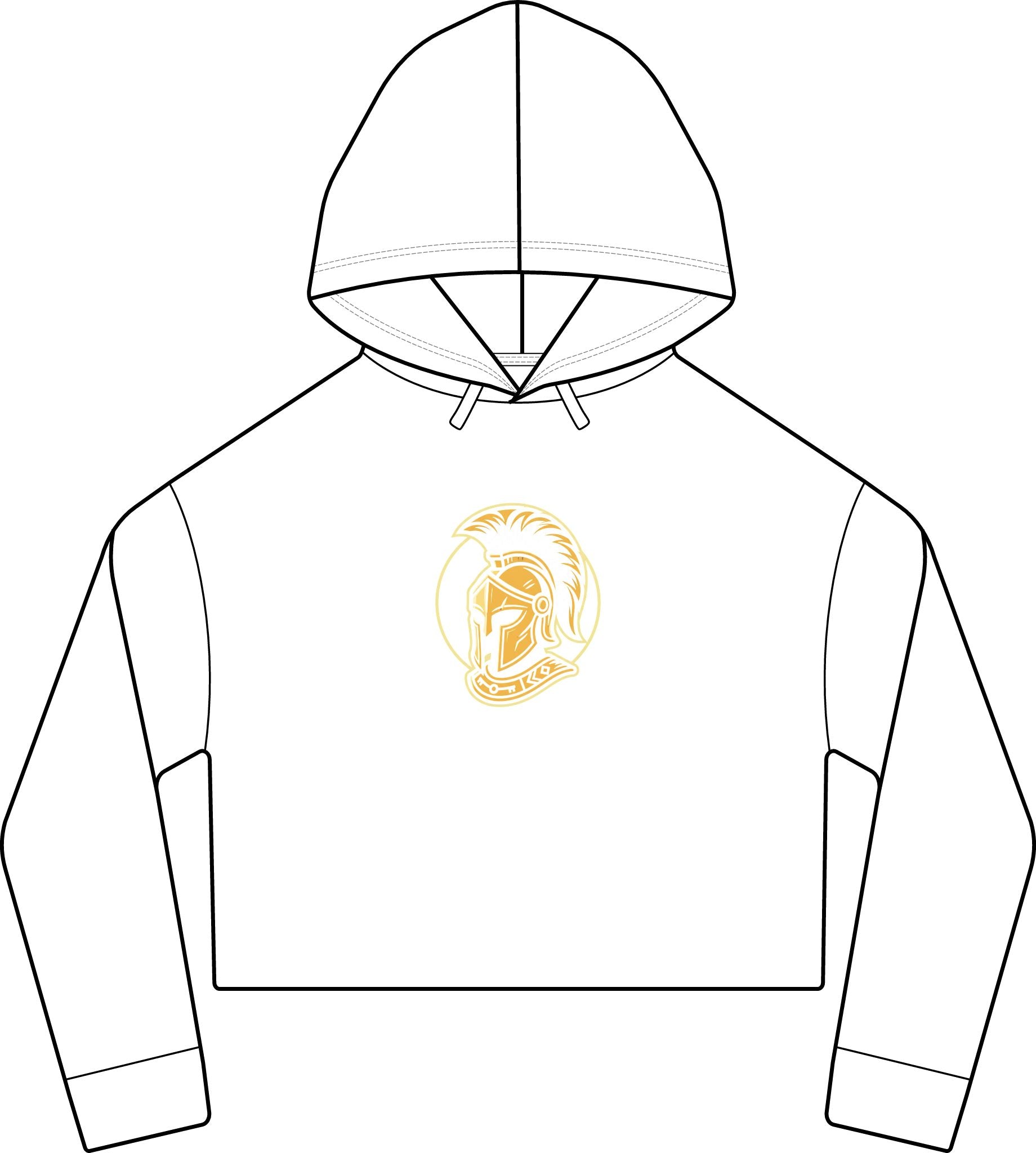 Cropped Women's Laguna Hoodie — Sueded Raw Edge Cozy Sweatshirt