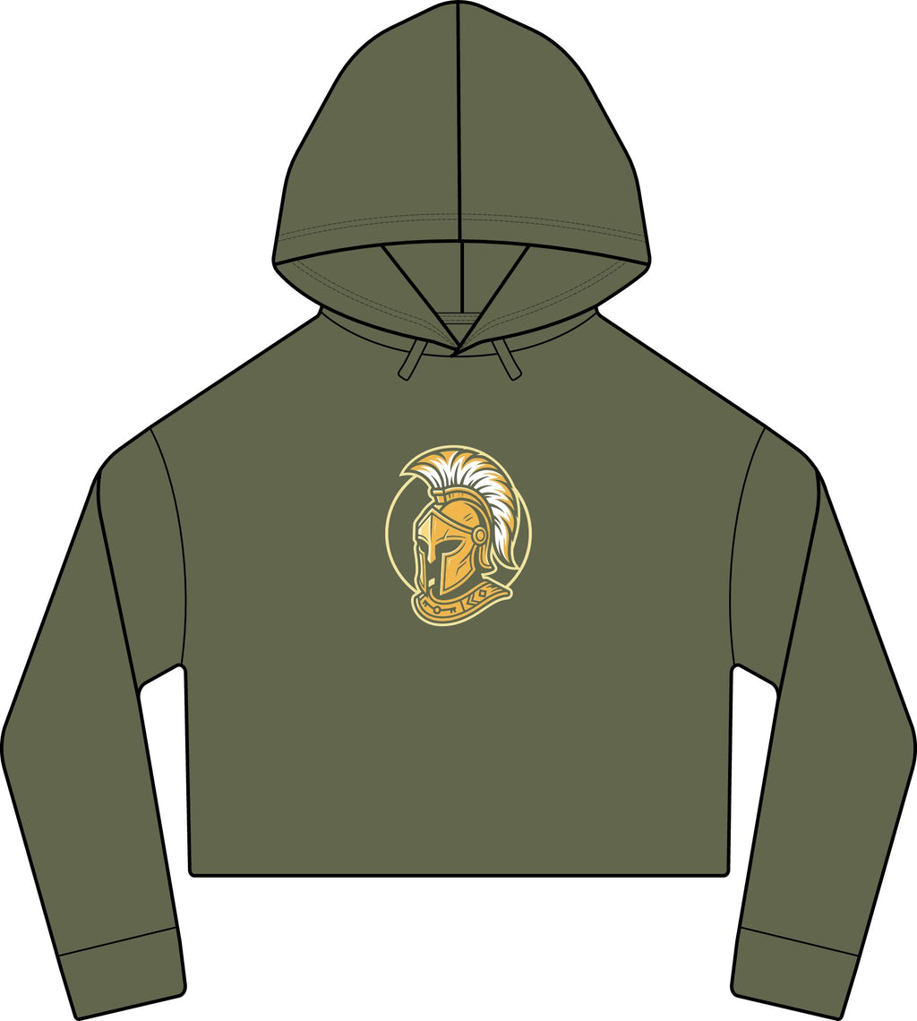 Cropped Women's Laguna Hoodie — Sueded Raw Edge Cozy Sweatshirt
