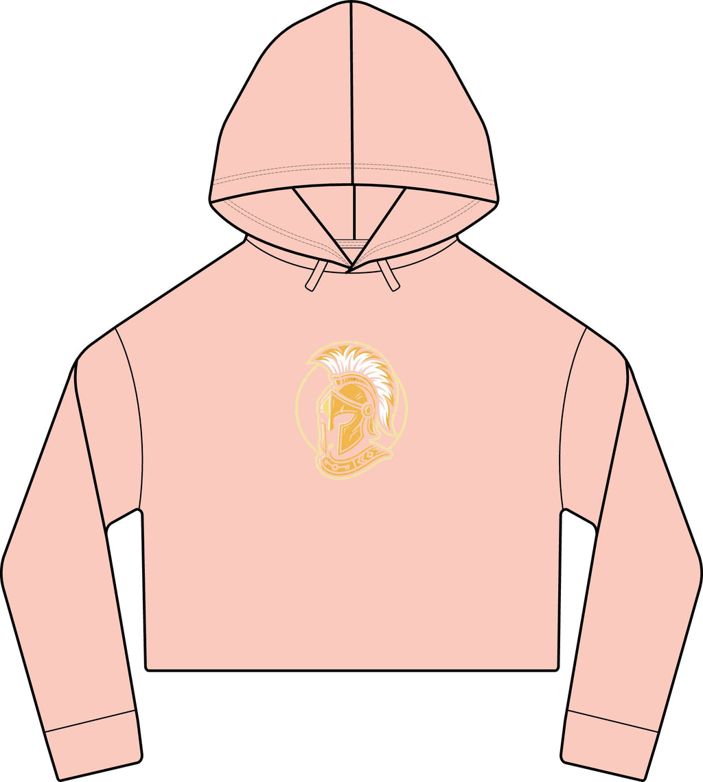 Cropped Women's Laguna Hoodie — Sueded Raw Edge Cozy Sweatshirt