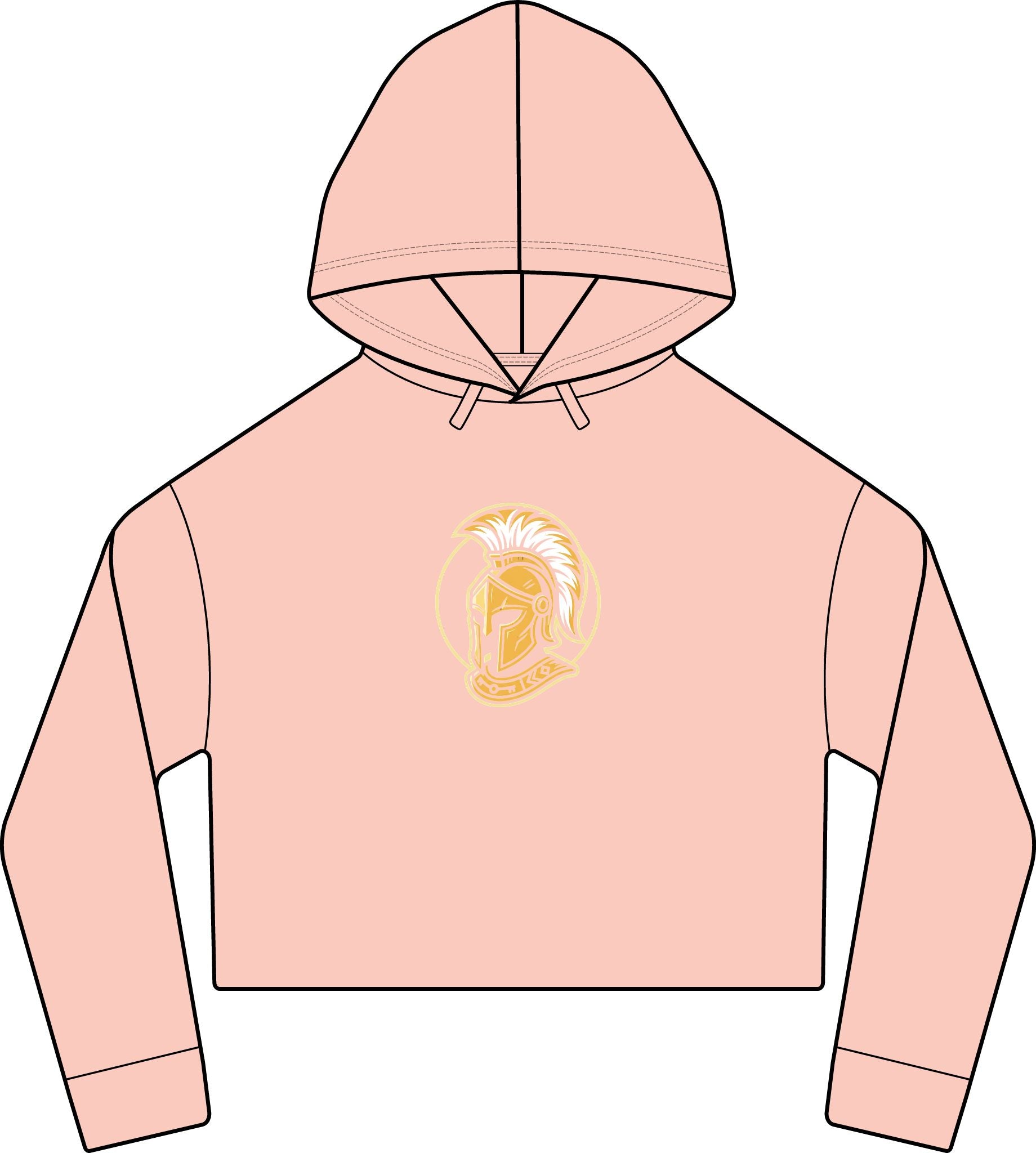 Cropped Women's Laguna Hoodie — Sueded Raw Edge Cozy Sweatshirt