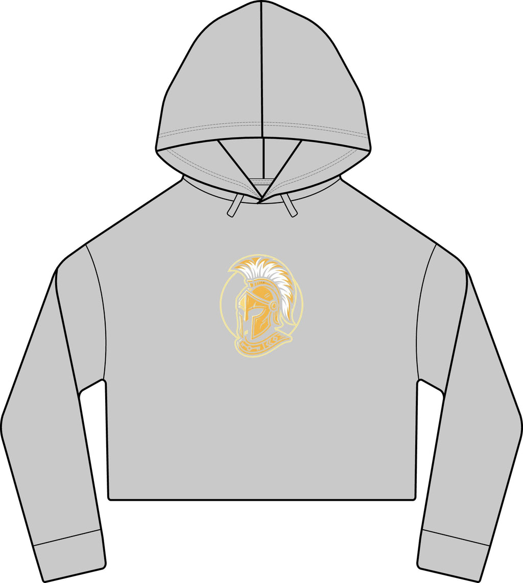 Cropped Women's Laguna Hoodie — Sueded Raw Edge Cozy Sweatshirt