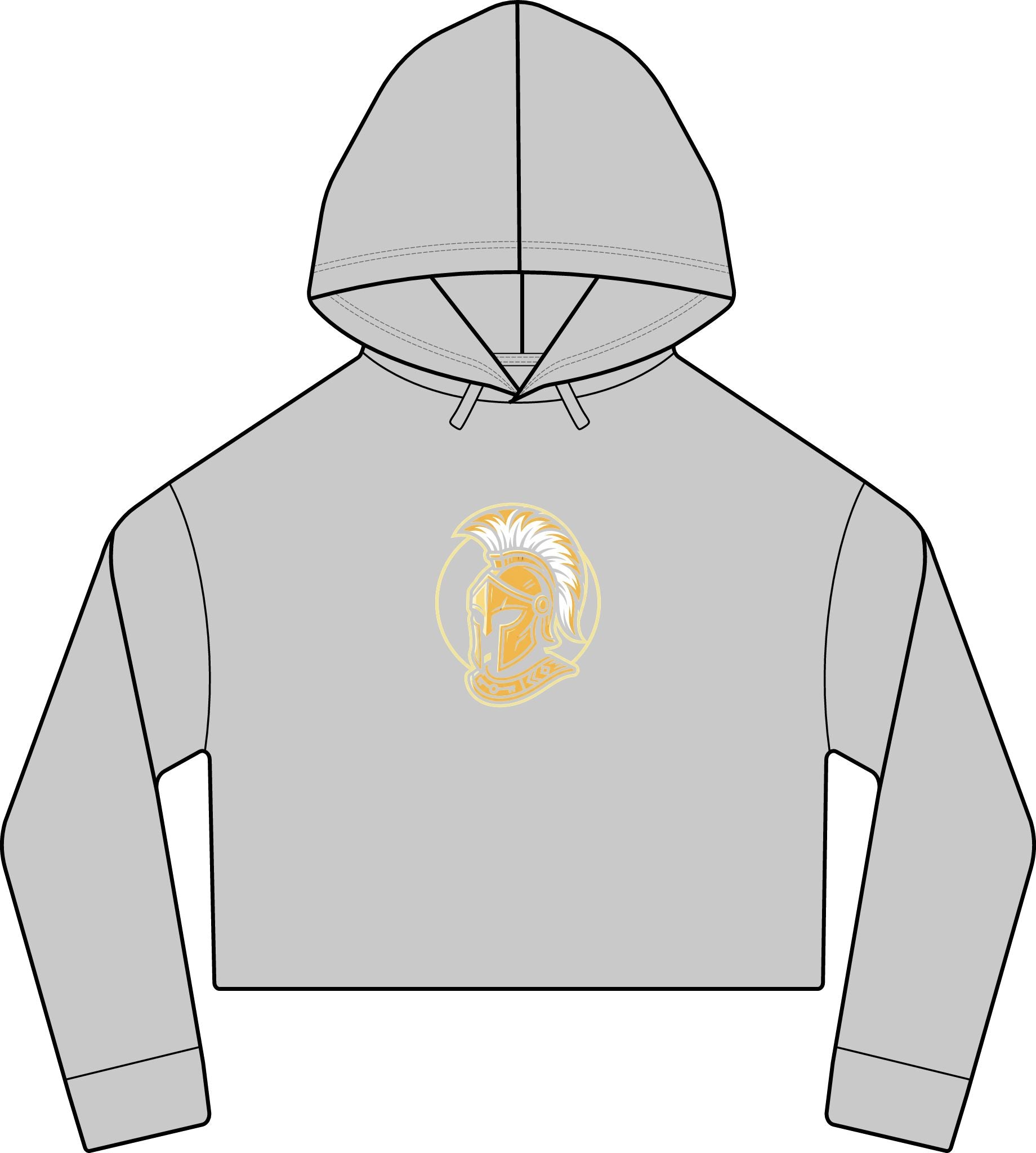 Cropped Women's Laguna Hoodie — Sueded Raw Edge Cozy Sweatshirt