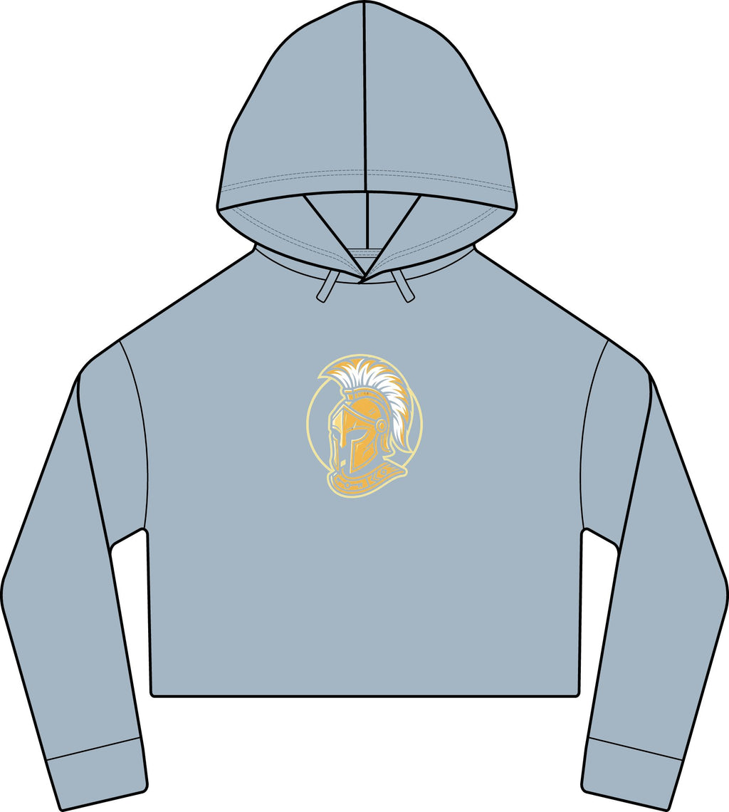 Cropped Women's Laguna Hoodie — Sueded Raw Edge Cozy Sweatshirt