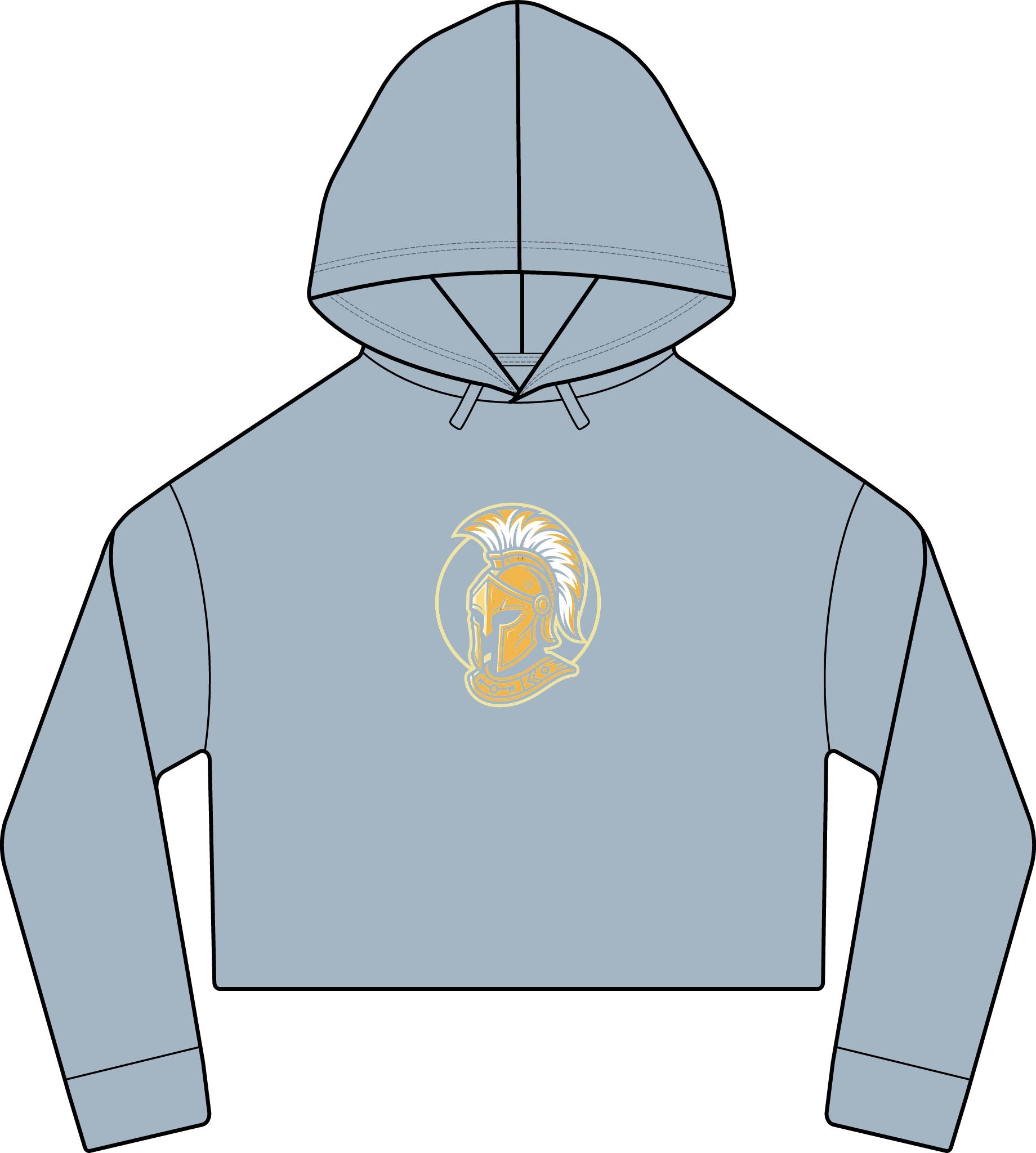 Cropped Women's Laguna Hoodie — Sueded Raw Edge Cozy Sweatshirt