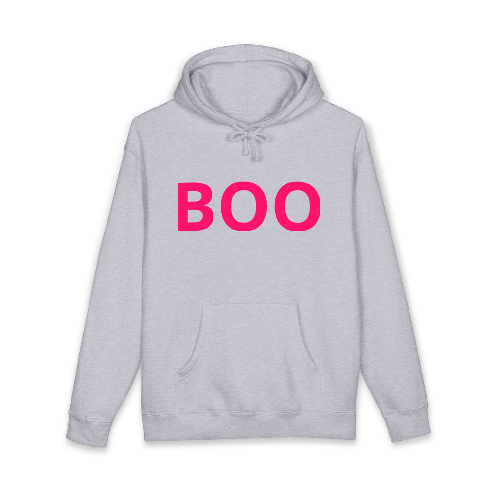 BOO Hoodie — Cute Pink Halloween Graphic Hooded Sweatshirt