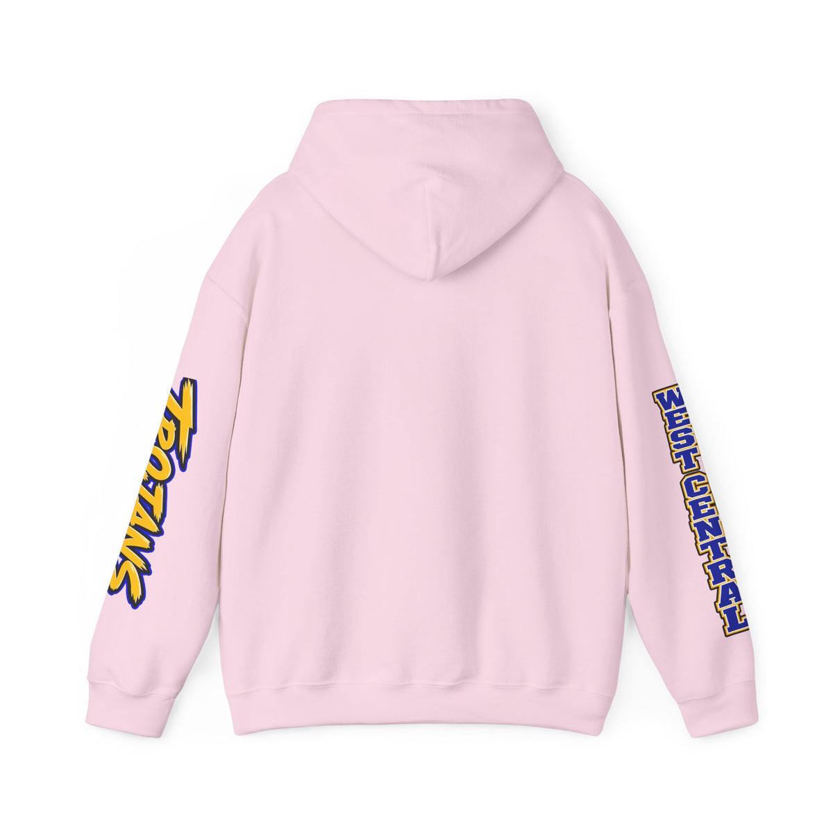 Football Mom Hoodie — Trojans West Central Sleeve Design
