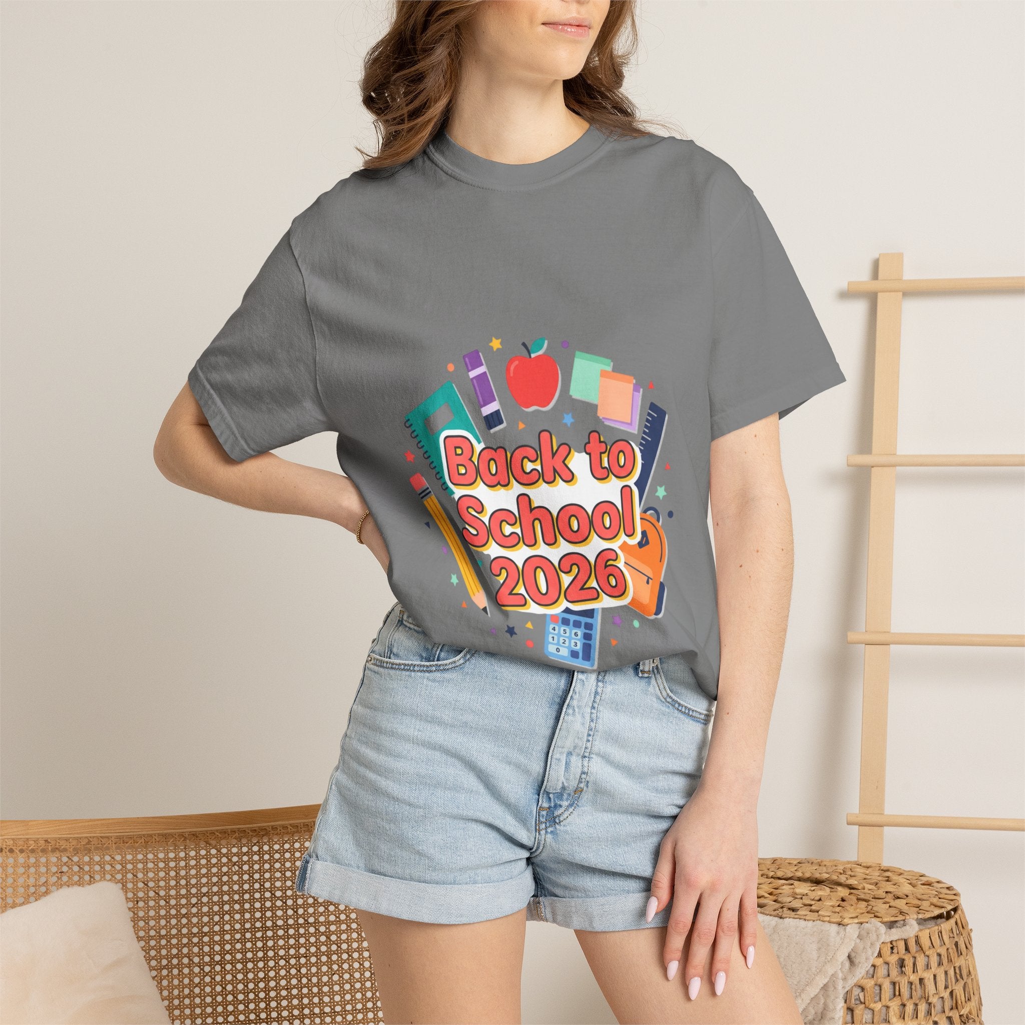 Back to School 2026 T-Shirt — Kids' Colorful School Supplies Tee