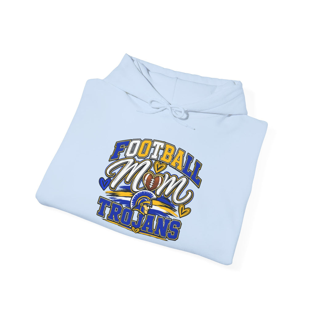 Football Mom Hoodie — Trojans West Central Sleeve Design