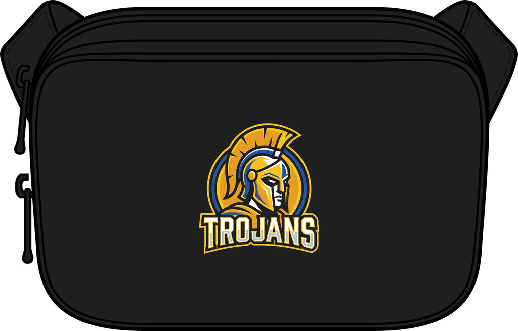 Trojans Matte Dual-Compartment Crossbody Bag — Compact School & Game Day Sling