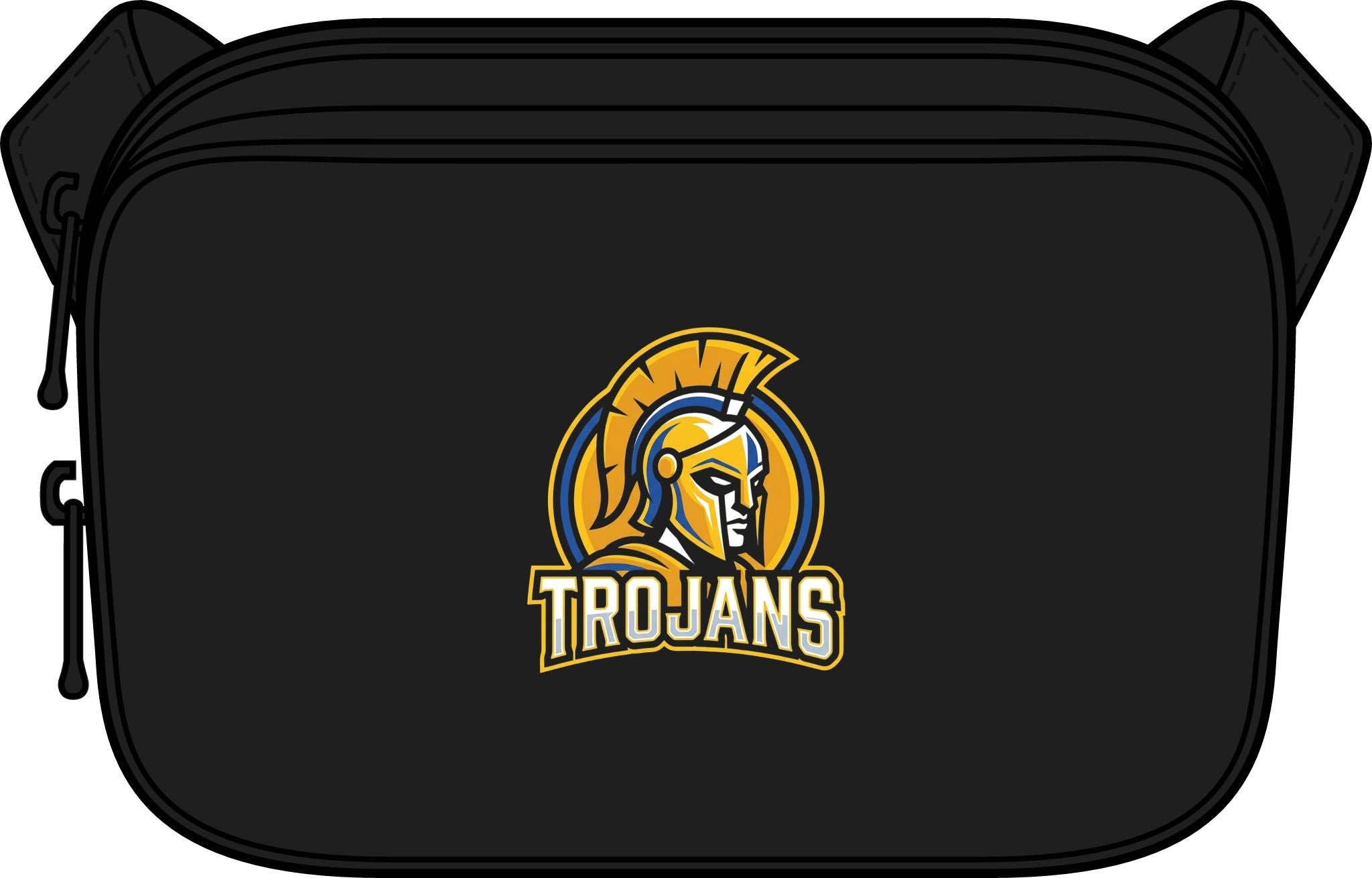 Trojans Matte Dual-Compartment Crossbody Bag — Compact School & Game Day Sling