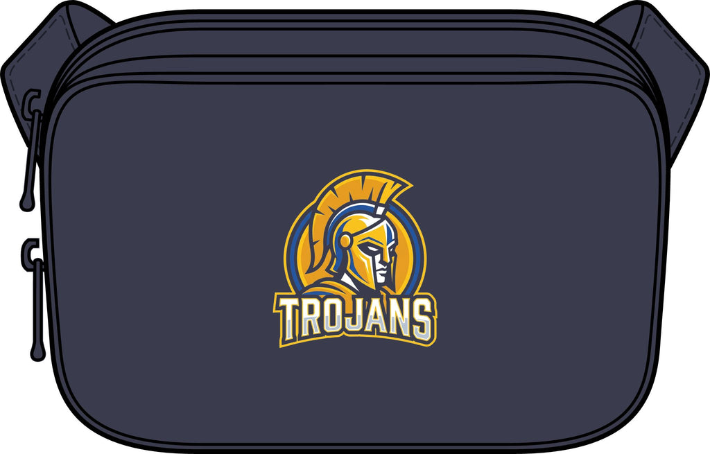 Trojans Matte Dual-Compartment Crossbody Bag — Compact School & Game Day Sling