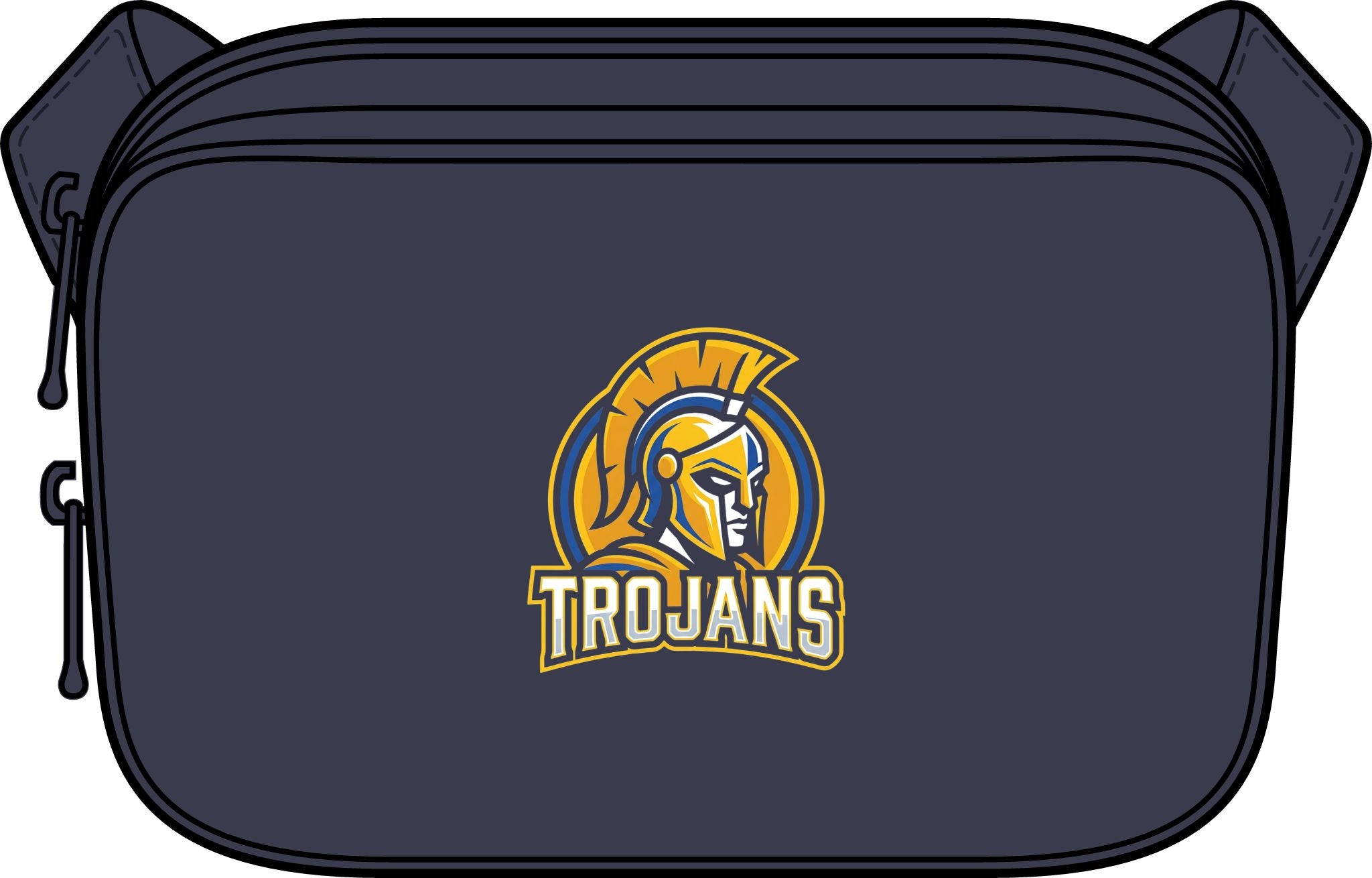 Trojans Matte Dual-Compartment Crossbody Bag — Compact School & Game Day Sling