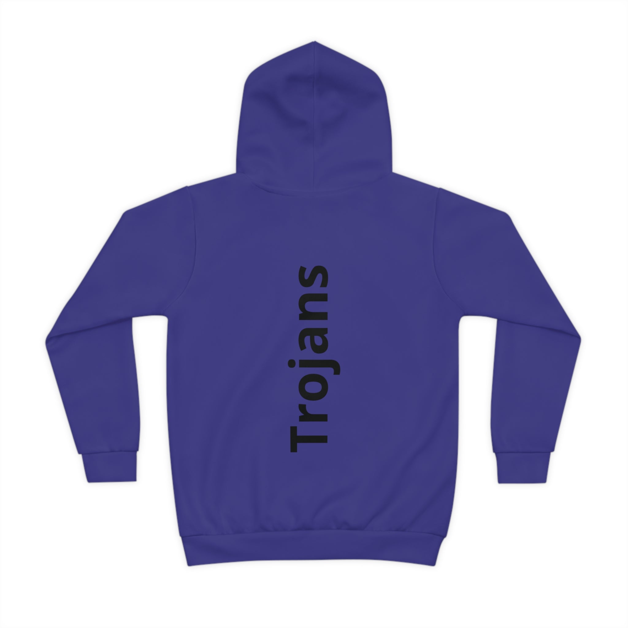 Trojans Kids Hoodie — Youth Purple Team Hoodie with Trojan Helmet Logo