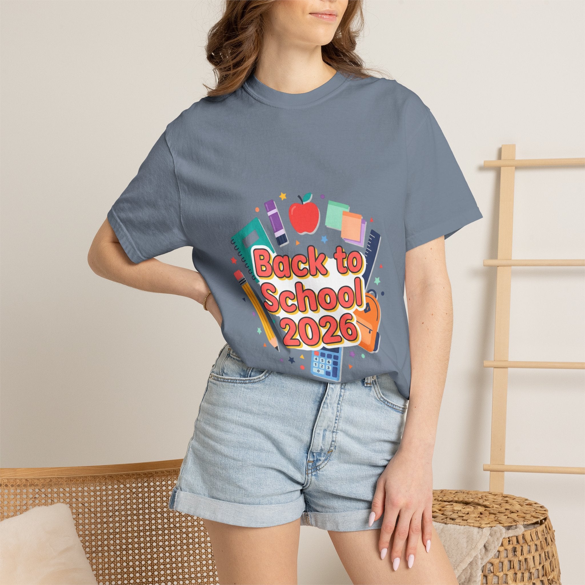 Back to School 2026 T-Shirt — Kids' Colorful School Supplies Tee