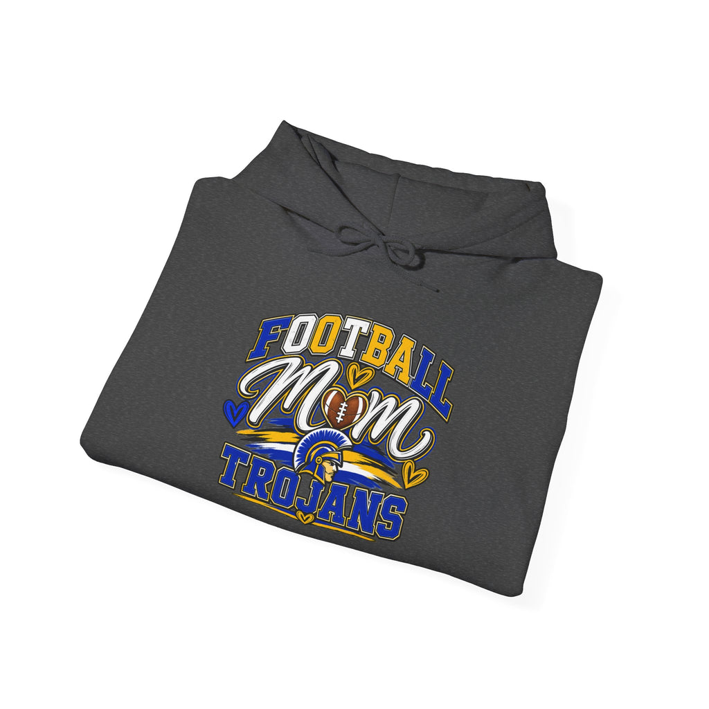 Football Mom Hoodie — Trojans West Central Sleeve Design