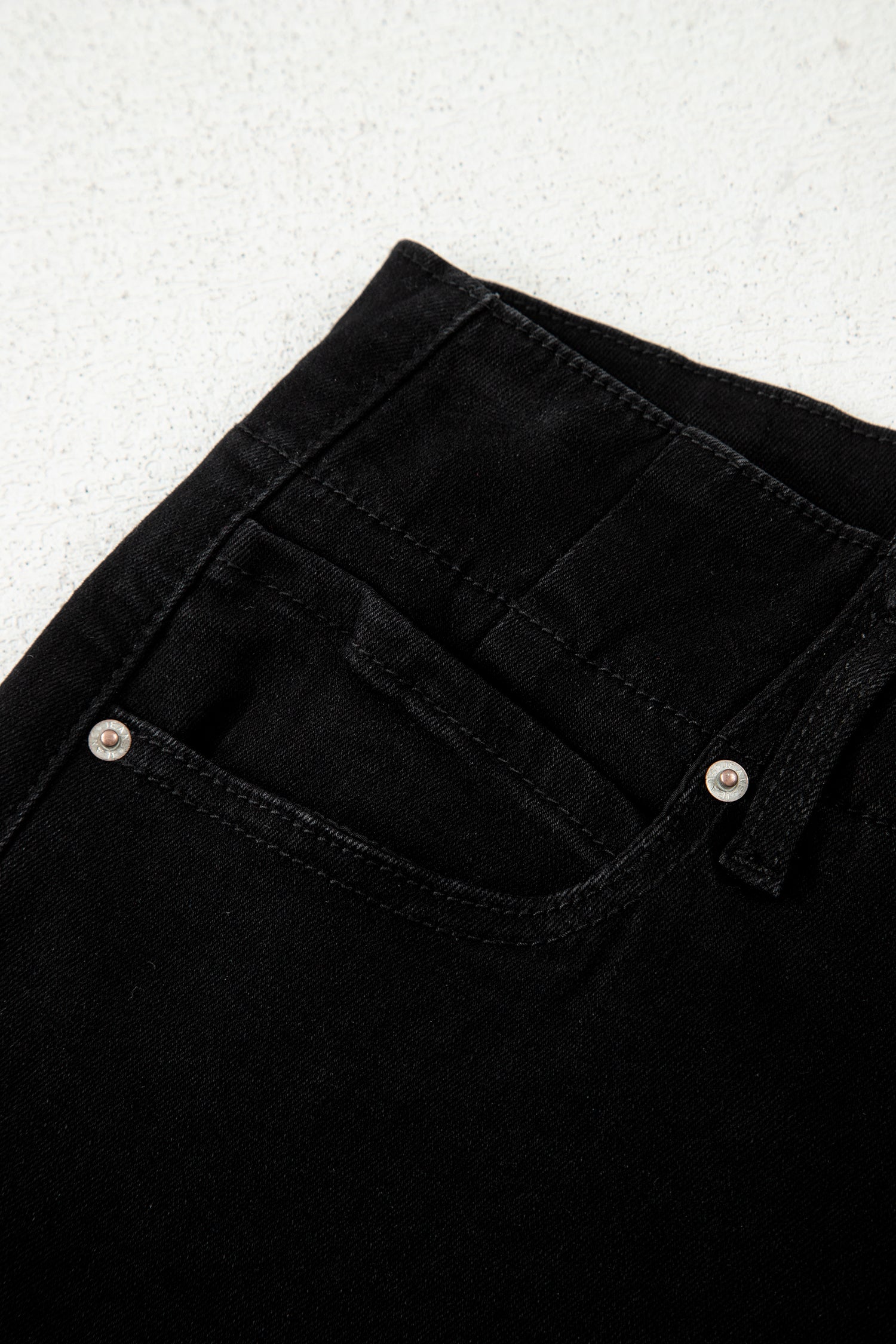 Mist Green 2-Button High Waist Wide Leg Jeans