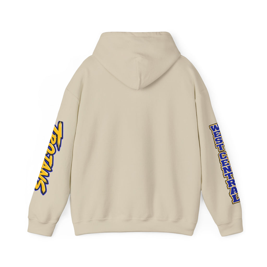 Football Mom Hoodie — Trojans West Central Sleeve Design