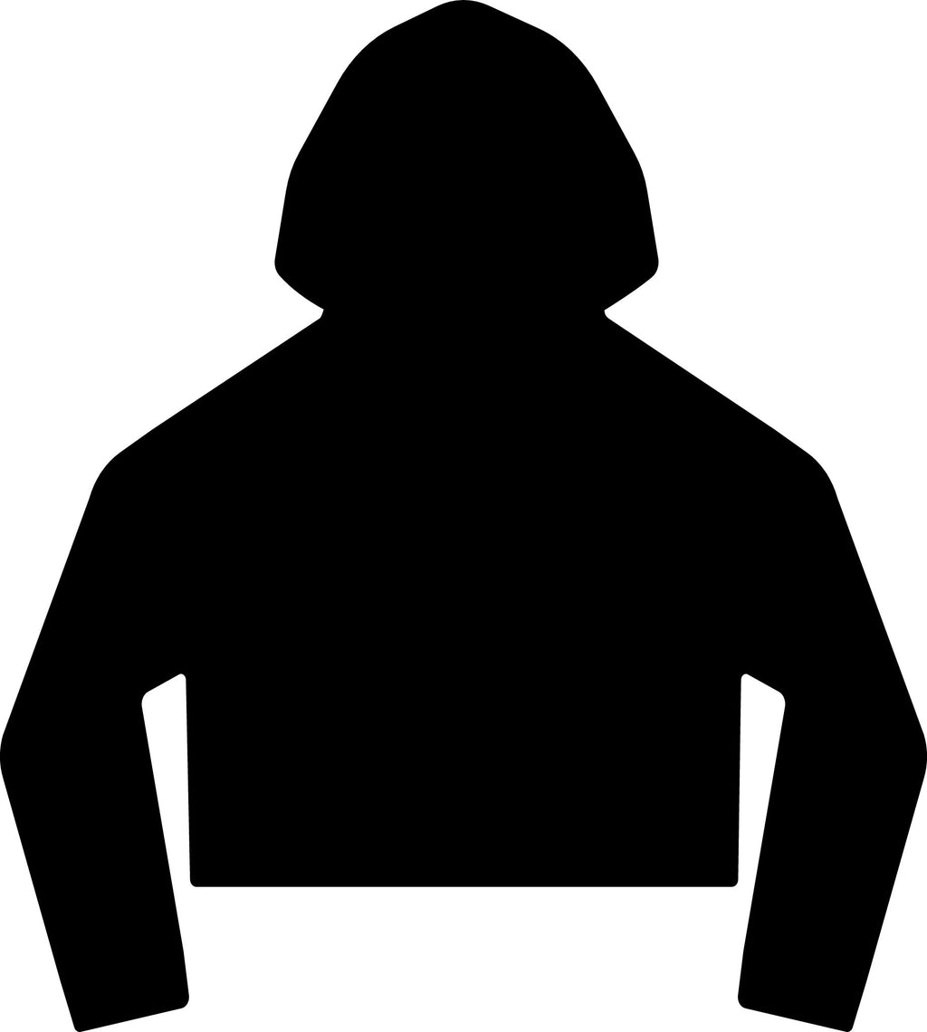Cropped Women's Laguna Hoodie — Sueded Raw Edge Cozy Sweatshirt