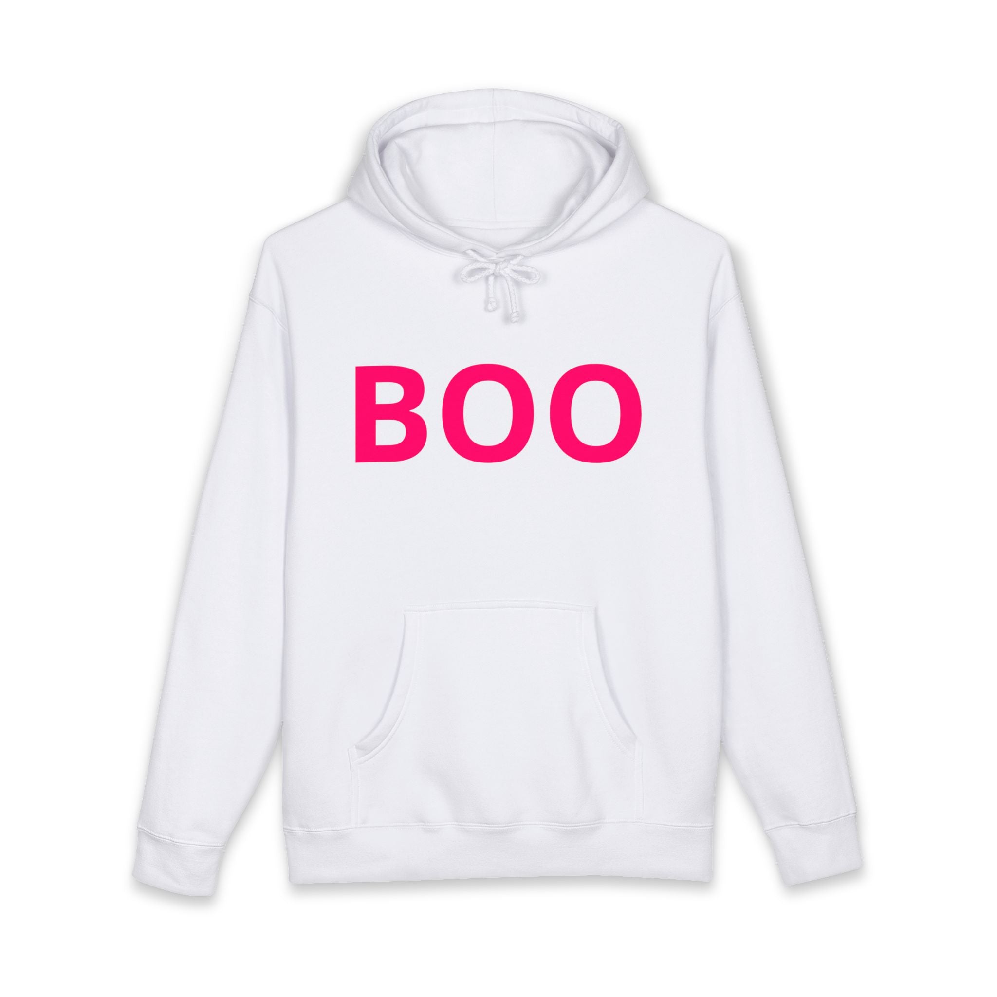 BOO Hoodie — Cute Pink Halloween Graphic Hooded Sweatshirt