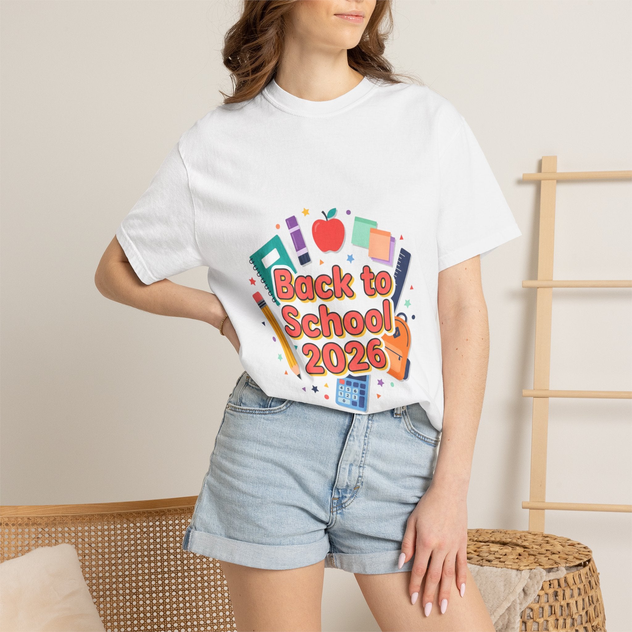 Back to School 2026 T-Shirt — Kids' Colorful School Supplies Tee