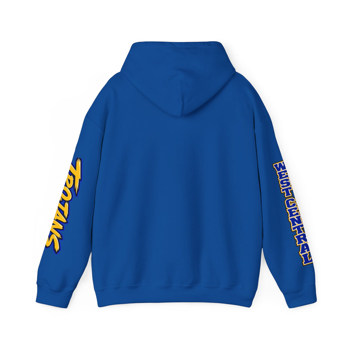 Football Mom Hoodie — Trojans West Central Sleeve Design
