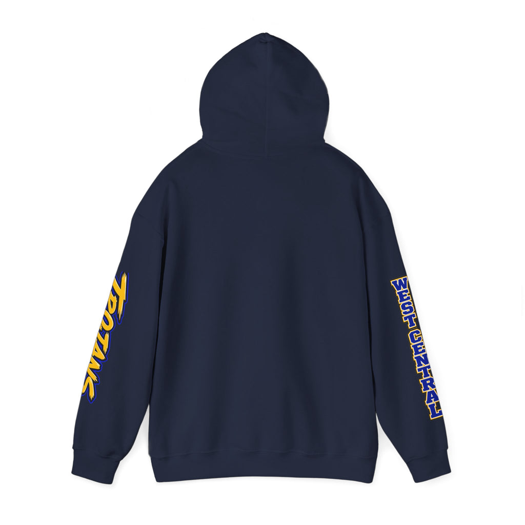 Football Mom Hoodie — Trojans West Central Sleeve Design