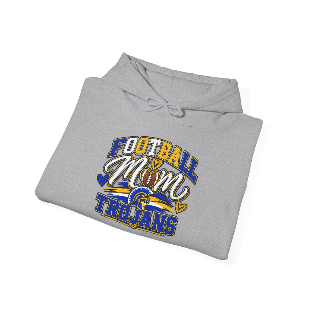 Football Mom Hoodie — Trojans West Central Sleeve Design