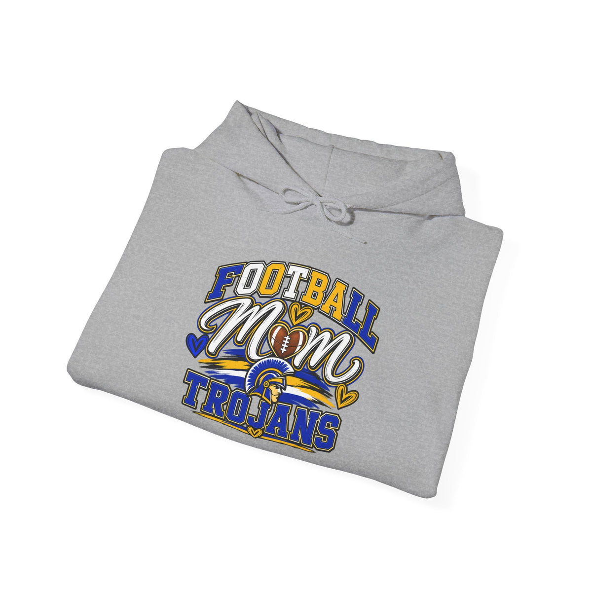 Football Mom Hoodie — Trojans West Central Sleeve Design