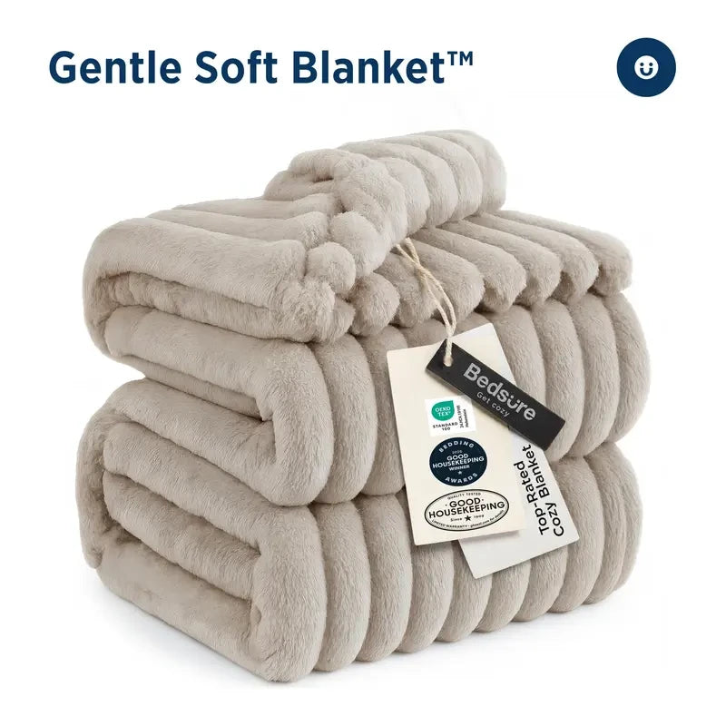 Corduroy Fleece Throw Blanket