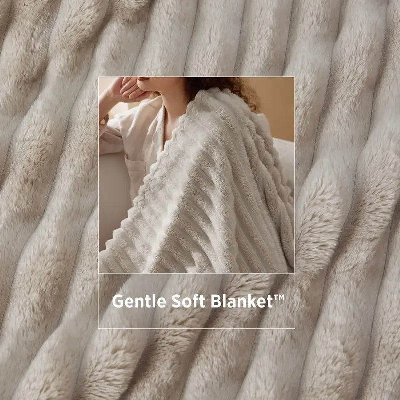 Corduroy Fleece Throw Blanket