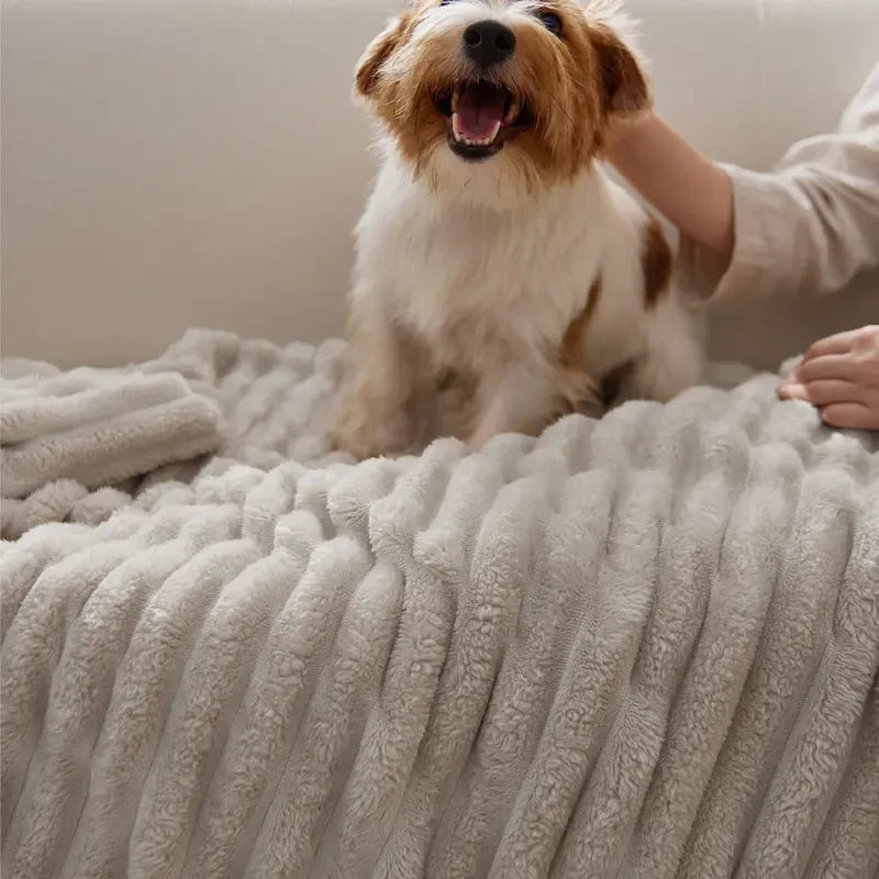 Corduroy Fleece Throw Blanket