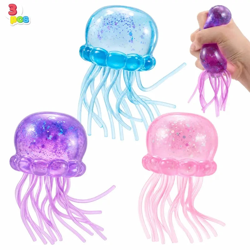 Jellyfish Glitter Squishy Toy