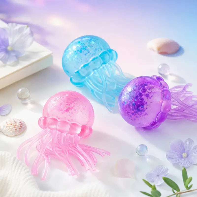 Jellyfish Glitter Squishy Toy