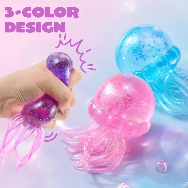 Jellyfish Glitter Squishy Toy