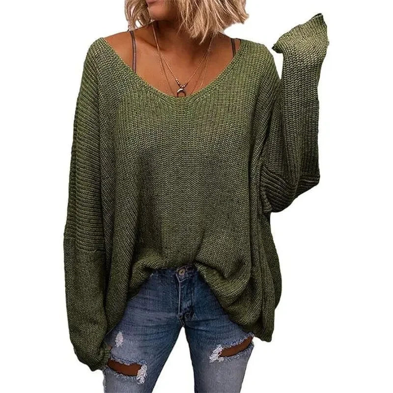 Imily Bela V Neck Oversized Knit Sweater
