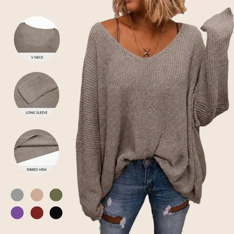 Imily Bela V Neck Oversized Knit Sweater