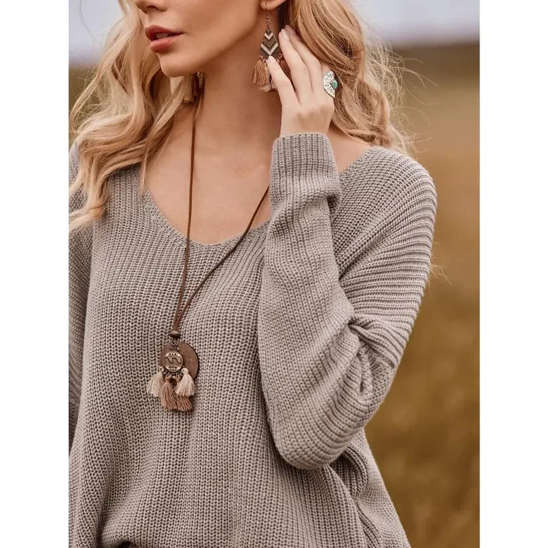 Imily Bela V Neck Oversized Knit Sweater