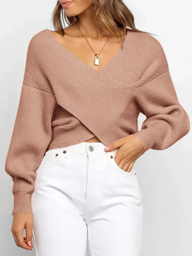 Ribbed Knit Off Shoulder Sweater