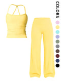Athletic Yoga Tank Top and Pants Set