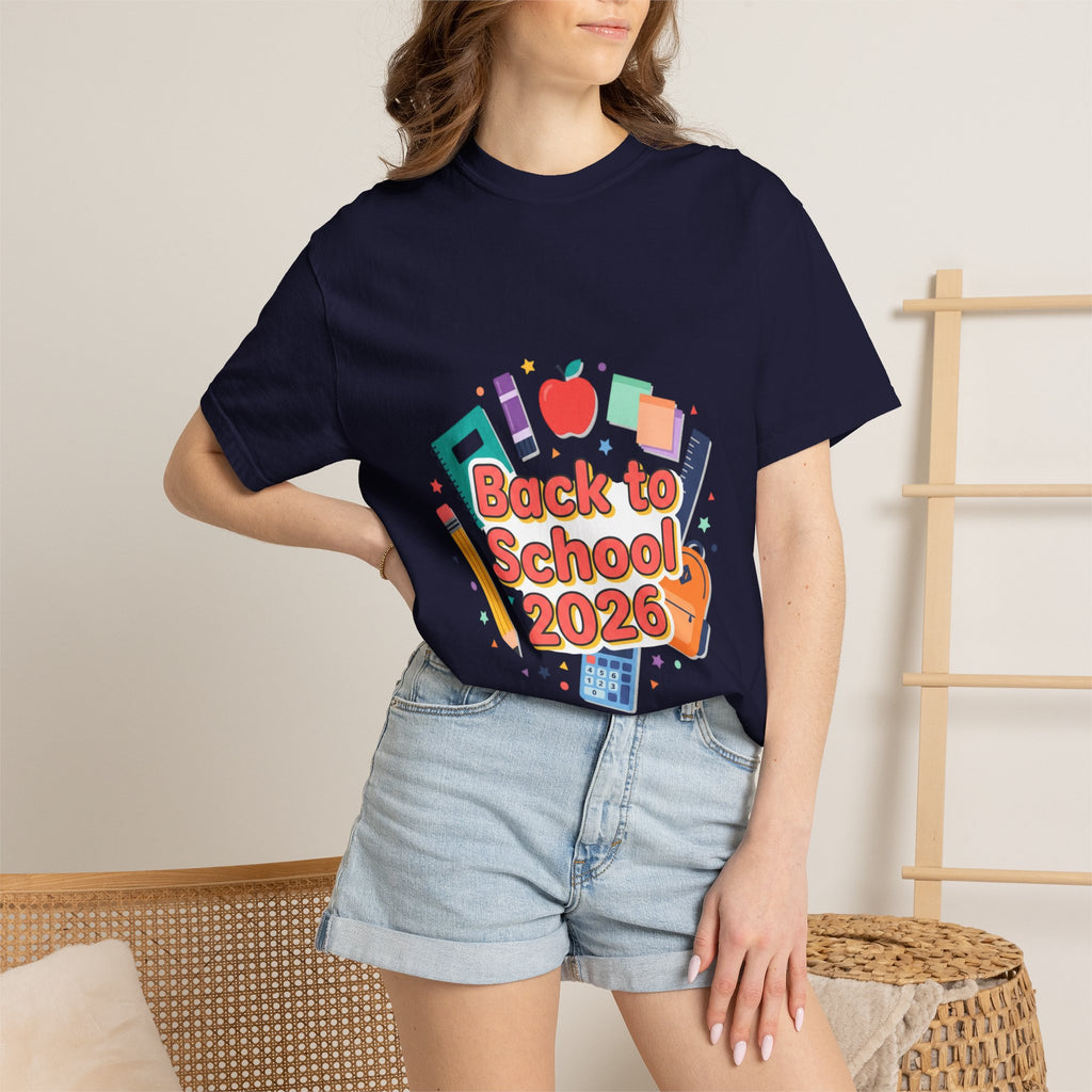 Back to School 2026 T-Shirt — Kids' Colorful School Supplies Tee